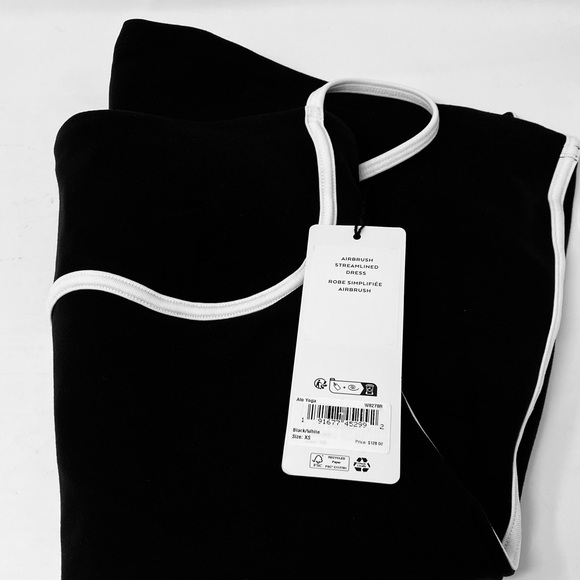 NWT ALO Yoga Airbrush Streamlined Dress in Black/White Size XS - Picture 6 of 7